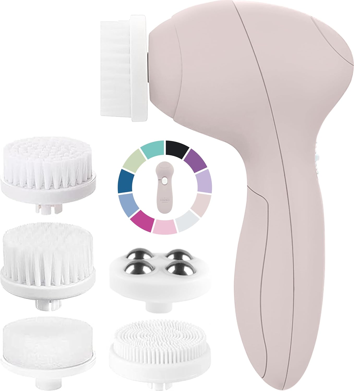 Radiant Scrub| Electric Powered Facial Cleansing Brush Exfoliation Including 7 Heads 