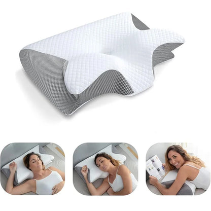 Neck Rest Memory Foam Pillow – 2-in-1 Ergonomic Neck Support